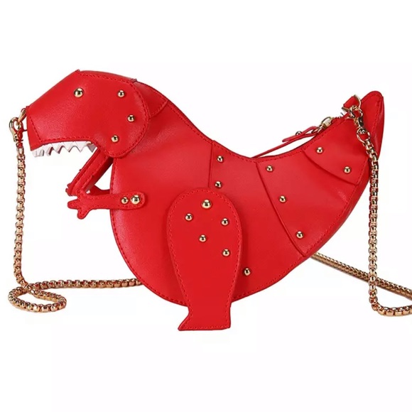 T-Rex Gold Studded Chain Crossbody - Picture 3 of 4